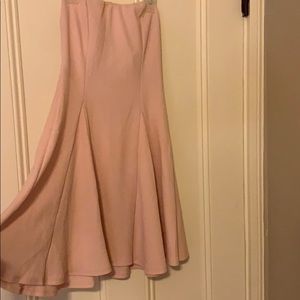 Pale pink strapless dress